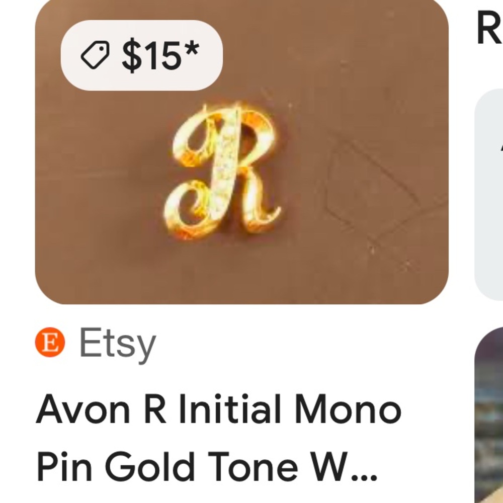 Avon initial R pin - Picture 5 of 5